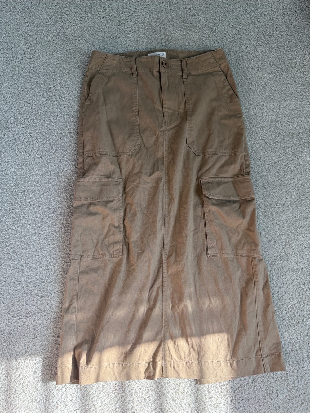 Universal Thread Brown Cargo Maxi Skirt with Flap Pockets